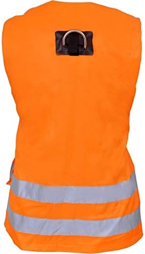 Kratos Safety Zweipunkt Auffanggurt mit hoch sichtbarer orangen Arbeitsweste, Fallschutz mit Warnwes