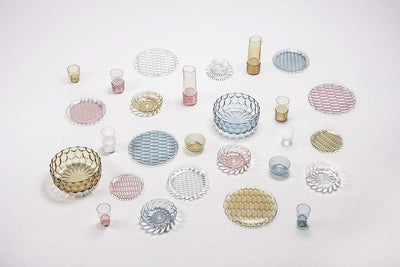 Kartell 1492B4 Jellies Family Wasserglas glasklar transparent 4 Stück, Wasserglas Glasklar
