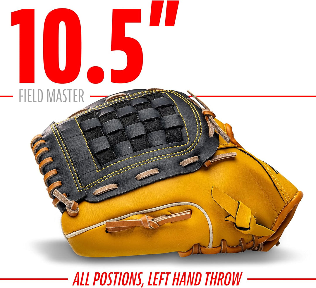 Franklin Sports Field Master Series Baseball Handschuhe Werfer, für Linkshänder 10.5", Werfer, f