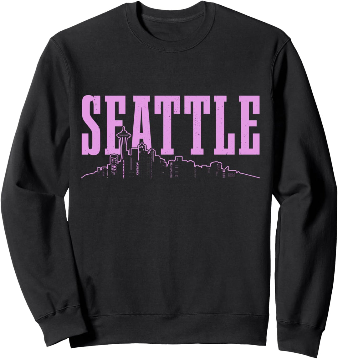 Seattle Skyline Washington Seattle Mädchen Damen Sweatshirt