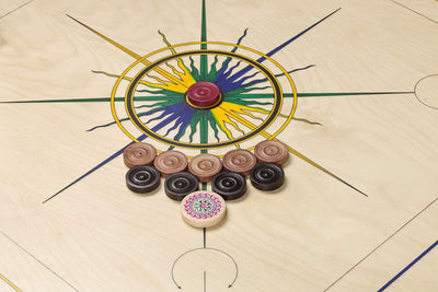 Philos 8231 - Carrom Superior, blau-gelb-grün, Geschicklichkeitsspiel