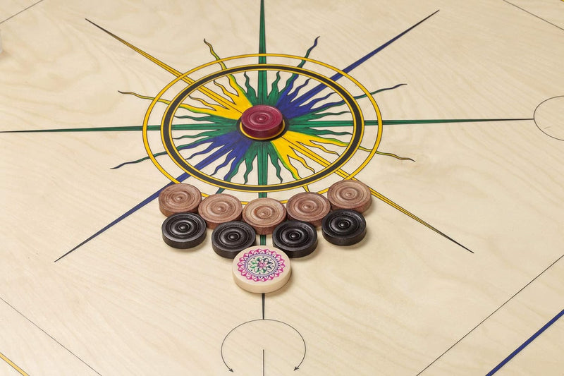 Philos 8231 - Carrom Superior, blau-gelb-grün, Geschicklichkeitsspiel