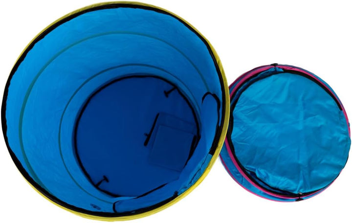 Callieway Hoopers Agility Barrel – Tonne/Fass für Hundetraining (Doppelpack, Blau) | Leicht, stabil