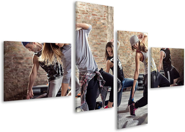 islandburner Bild auf Leinwand Break Dance Gruppe Tanz Unterricht Bilder Wandbilder Poster Leinwand