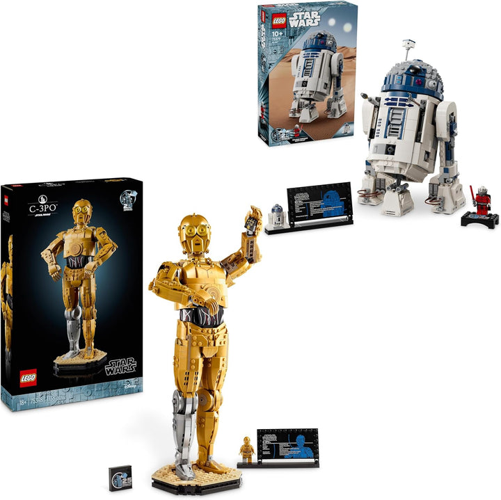 LEGO Star Wars C-3PO Droidenfigur + R2-D2-Modellset, Sammelmodellbausatz für Erwachsene zum Bauen mi