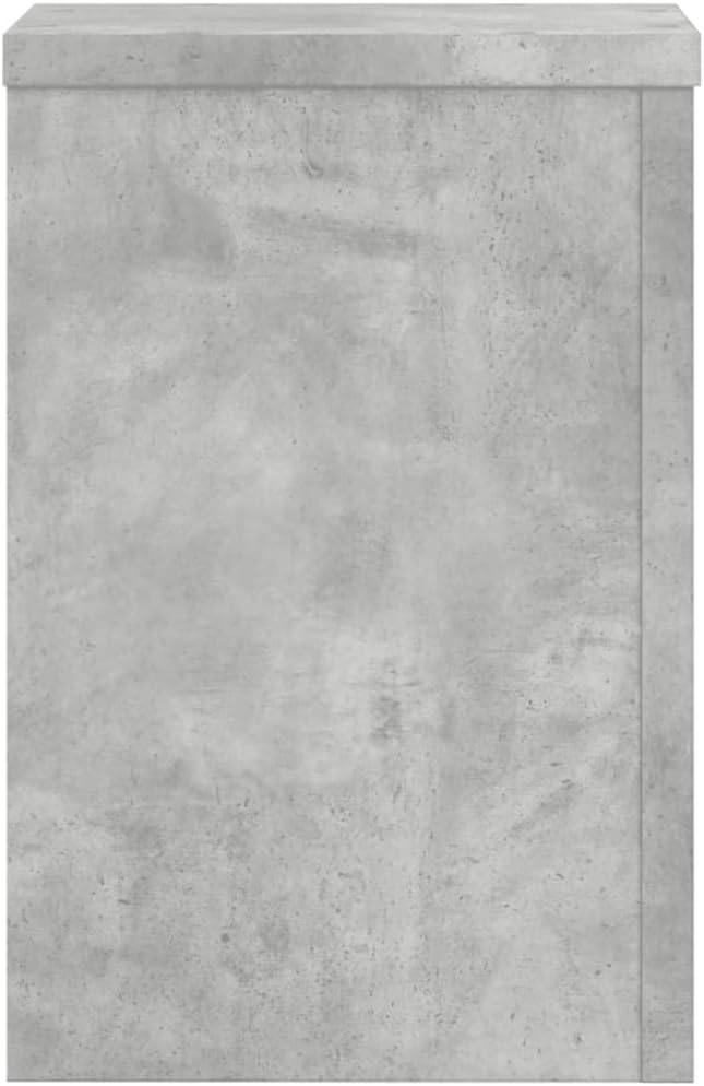 Pflanzenständer 2 STK. Betongrau 20x20x30 cm Holzwerkstoff Pflanzenregal, Blumenregal Indoor/Outdoor