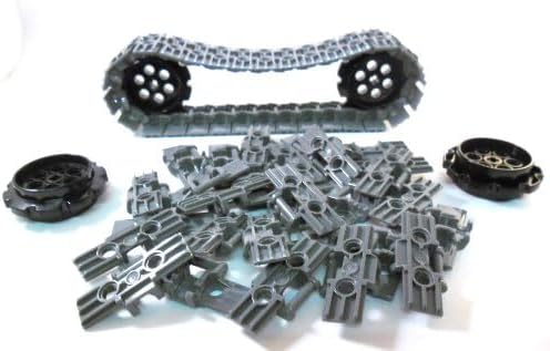 Lego® Technic Verbindungen und Kettenrad Pack - 60 Stück Kettenglieder Grau 4 Stück Räder | Ersatzte