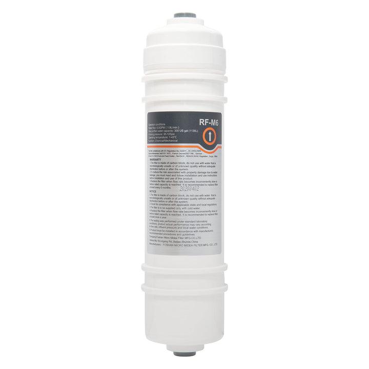 RF-M6 Wasserfilter | externer Kühlschrankfilter kompatibel mit Midea, Comfee, Hanseatic, Teka Side b