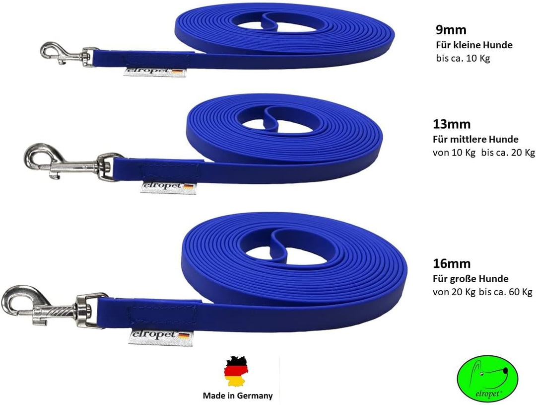 Schleppleine Biothane Hundeleine kleine Hunde 9mm 3m / 5m / 10m / 15m Hundeleine Biothane (10m MIT H