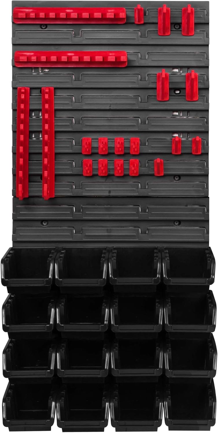 16 Stapelboxen Werkzeughalter Wandregal Werkstattregal Werkzeugwand 39x78cm Werkzeughalter Lagersyst
