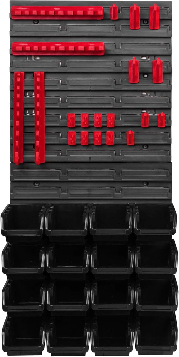 16 Stapelboxen Werkzeughalter Wandregal Werkstattregal Werkzeugwand 39x78cm Werkzeughalter Lagersyst