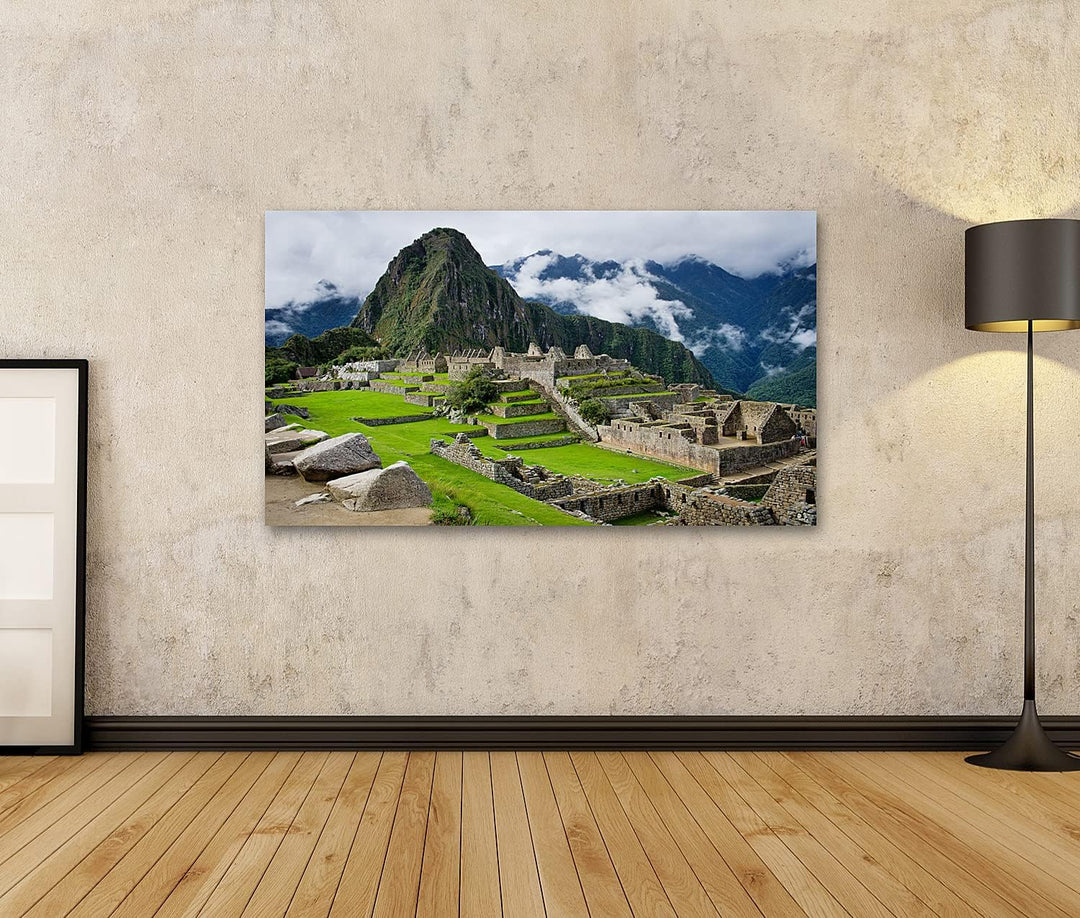 islandburner Bild auf Leinwand Machu Picchu In Peru Bilder Wandbilder Poster 100x57cm, 100x57cm