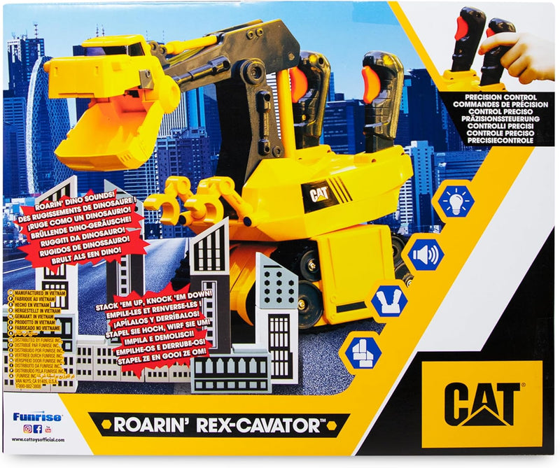 CAT® Construction Roarin Rex-Cavator-Bagger I Mit Lichtern und Geräuschen I Enthält Bausteine I 26 c