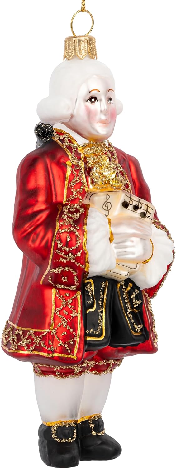 SIKORA Mozart besondere Weihnachtskugel Glas Christbaumschmuck Deko Figur Weihnachten Anhänger Ornam