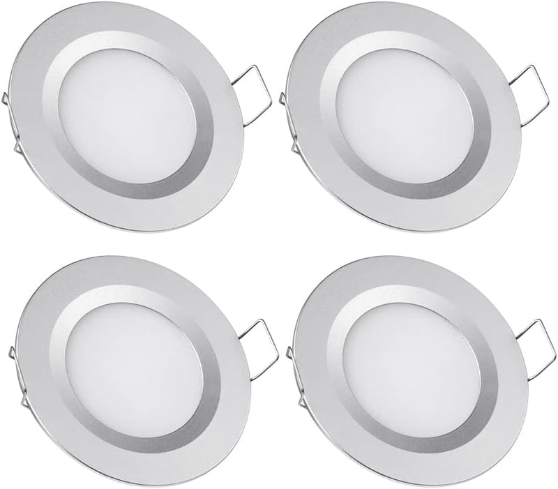 acegoo 12V Einbaustrahler LED Flach 4 Stück Einbauspots Warmweiss 3W Spots Dimmbar Downlights Einbau