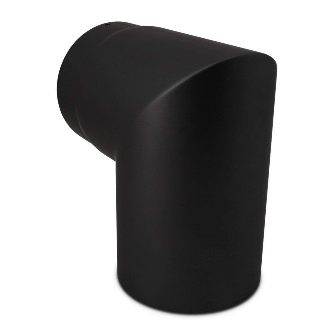 LANZZAS Ofenrohr Bogen 90° (Spitzbogen), im Durchmesser 150 mm, Farbe: schwarz - Rauchrohr Bogen