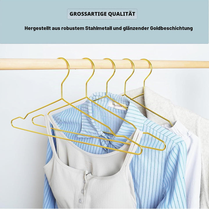 20 Stück Kleiderbügel aus Metall, platzsparend Metall Kleiderstange, für Shirts, Hemden, Kleider, To