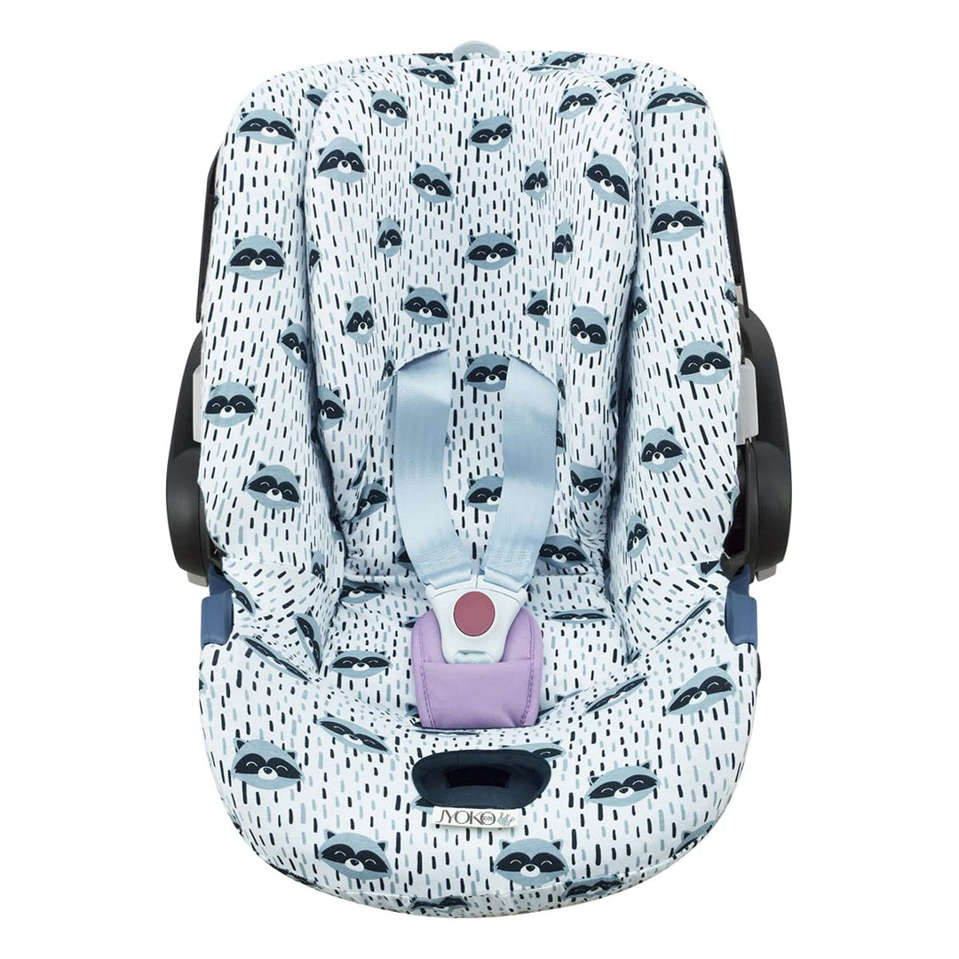 JYOKO Kids Bezug für Autositz kompatibel mit Cybex Aton Cloud- Q-M-2-4-5, aus Baumwolle (Aton 4, Rac