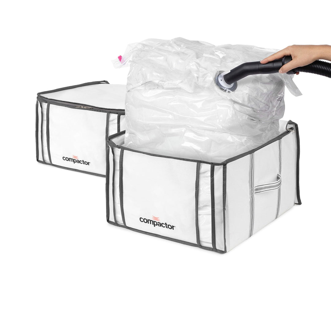 Compactor RAN8297 Set 2 x platzsparende halbstarre Vakuum-Aufbewahrungsbeutel, Grösse M, 125 l, Comp