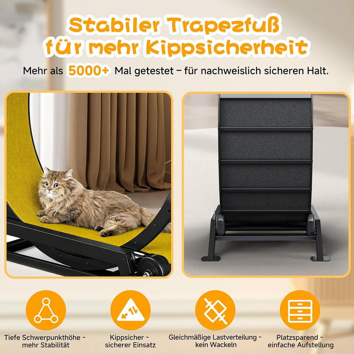 GTPLAYER Katzenlaufrad, laufrad Katze, Extra grosser 100 cm, ultraleises Laufrad mit Abnehmbarer Tep