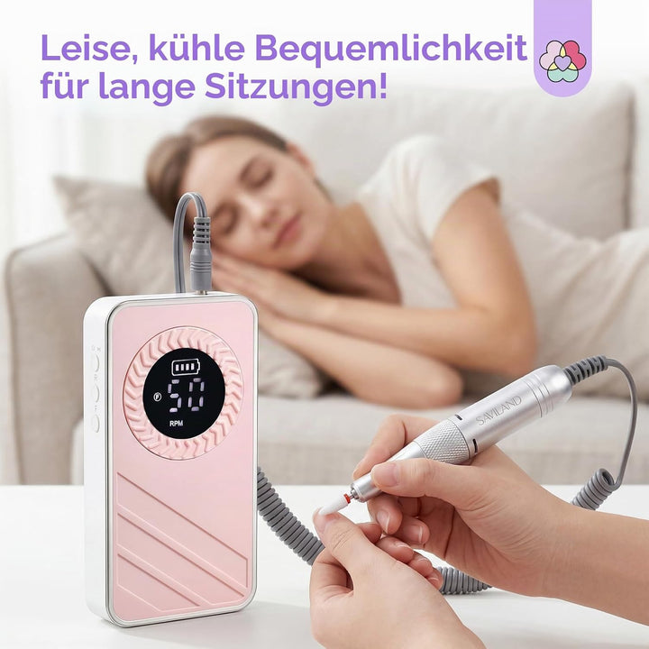 SAVILAND 30s Schnelle Entfernung Nagelfräser 50000 RPM, Nagelfräser für Gelnägel Acrylnägel, Tragbar