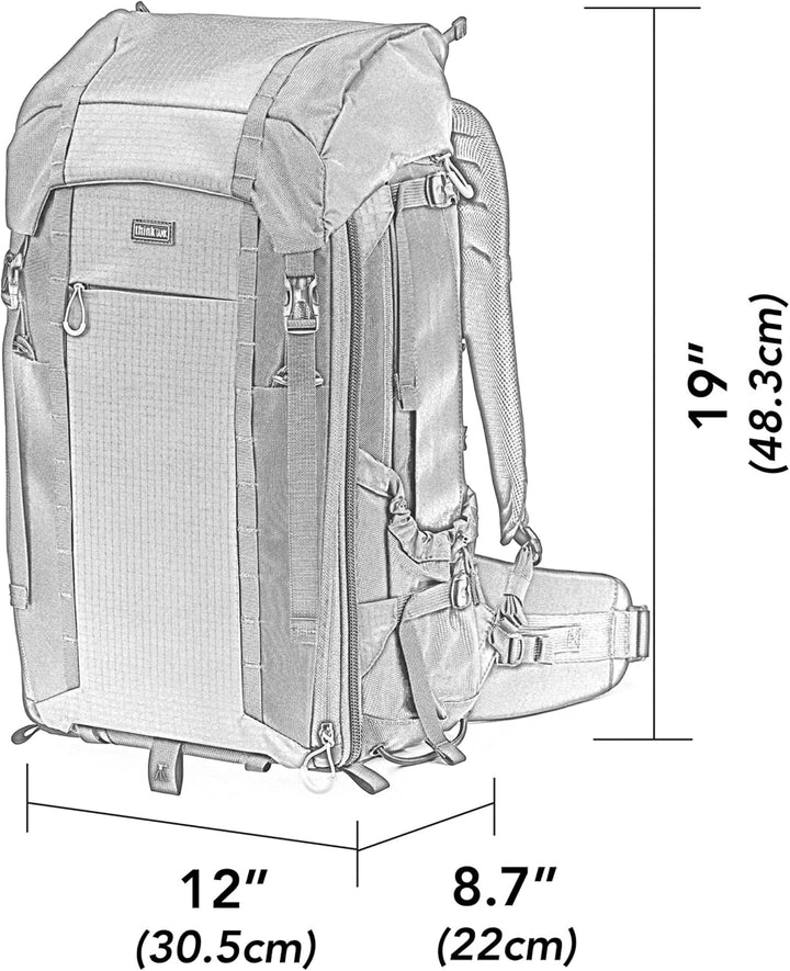 Think Tank - Firstlight 35L+ - Kamerarucksack für Abenteuerreisen - Schwarz/Grau - Fotorucksack für