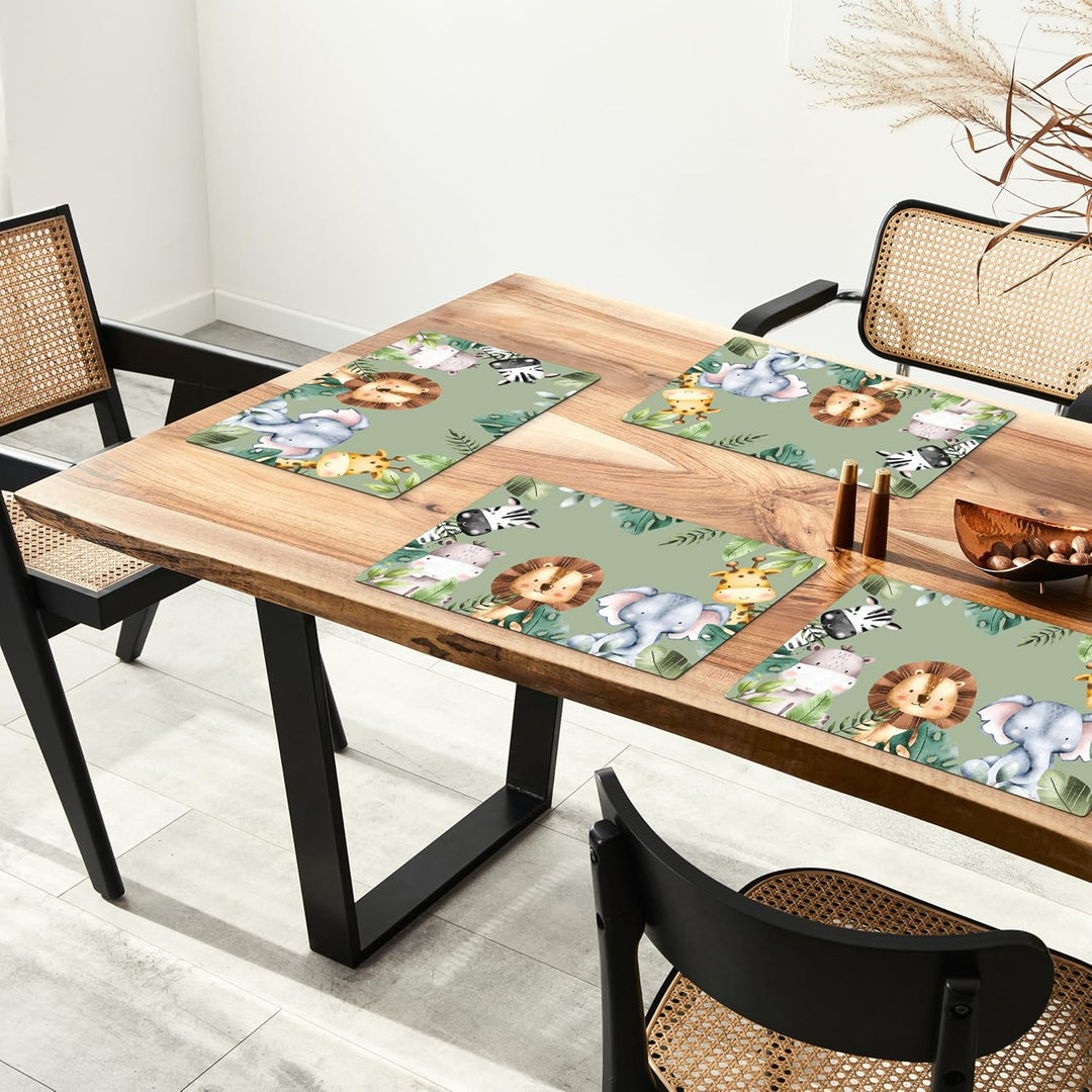 KitchenYeah© Platzsets Abwaschbar 6-Teilig 45x30 cm Tischsets Platzdeckchen Platzset Unterlage Tisch
