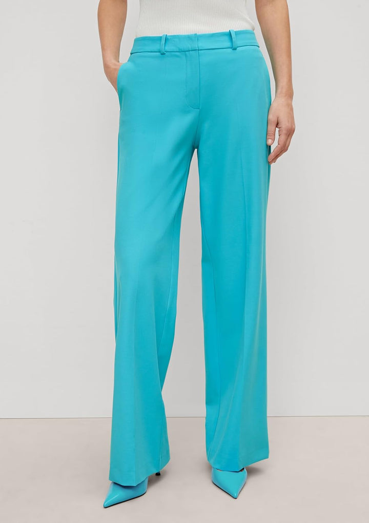 Comma Loose: Hose mit High Rise-Bund 42 Blau 6242, 42 Blau 6242