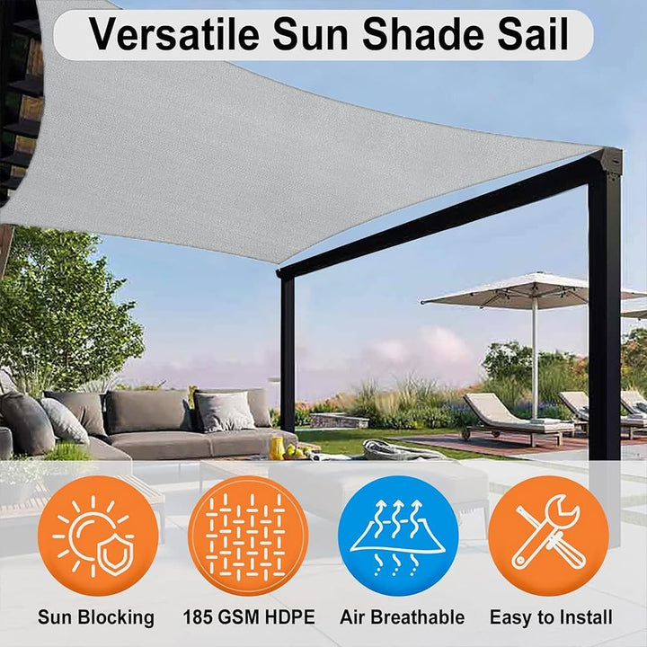 Sonnensegel 3x4m Rechteckig,Sonnensegel 3x4m Wasserdicht mit Ösen,Segeltuch wasserdicht mit sonnense
