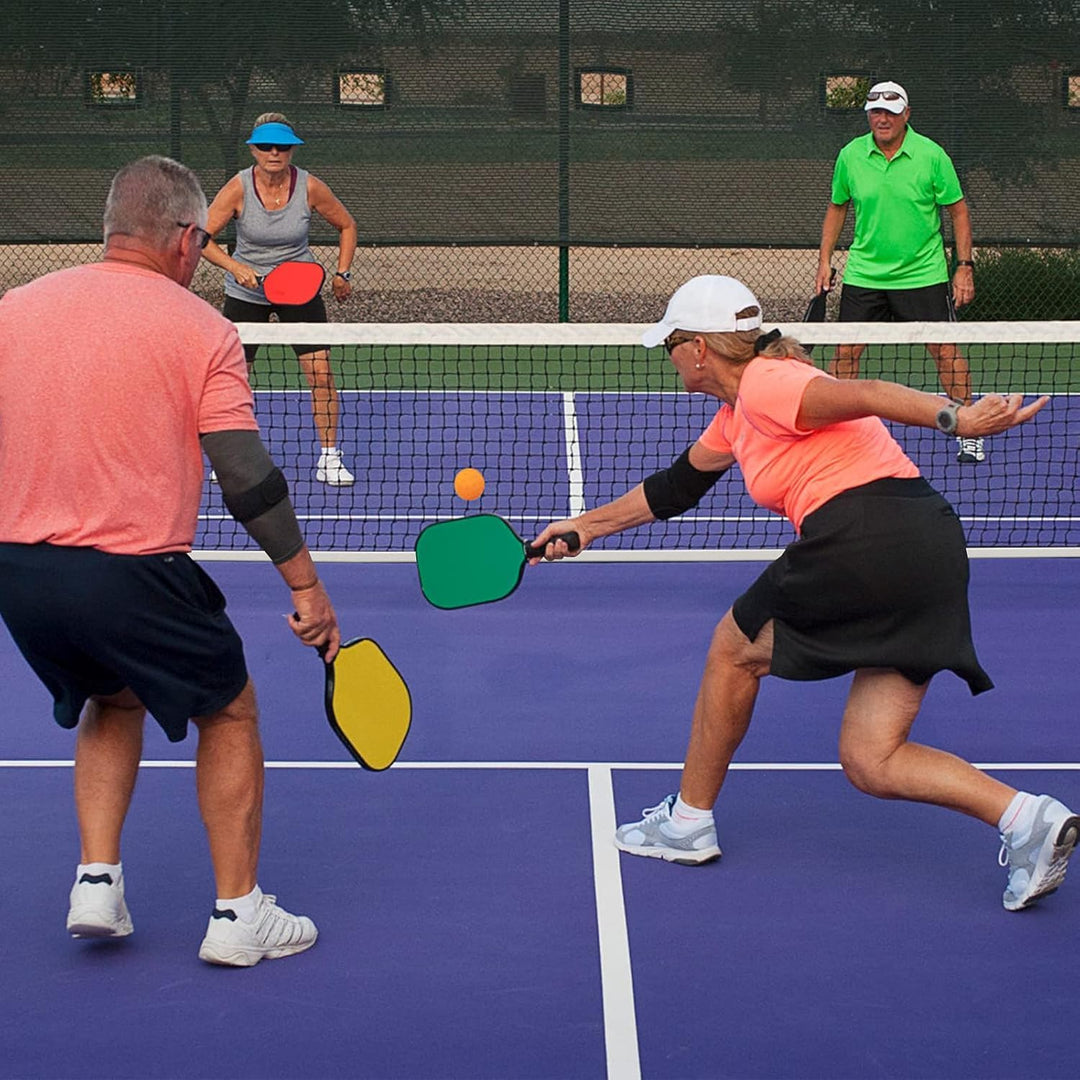 GOPLUS Pickleball-Netz targbar, Volleyballnetz 670 cm mit Metallrahmen, strapazierfähiges Polyester