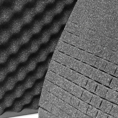 ECI® Aluminium Koffer Schwarz mit Würfelschaum Leer-Koffer Alukoffer Alu Box Werkzeugkoffer LxBxH 40