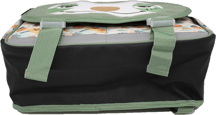 Les Deglingos Schulranzen, 35 cm, Chillos le Faultier, Grün, Grundschule, 35 cm, grün, 35 x 29 x 13,
