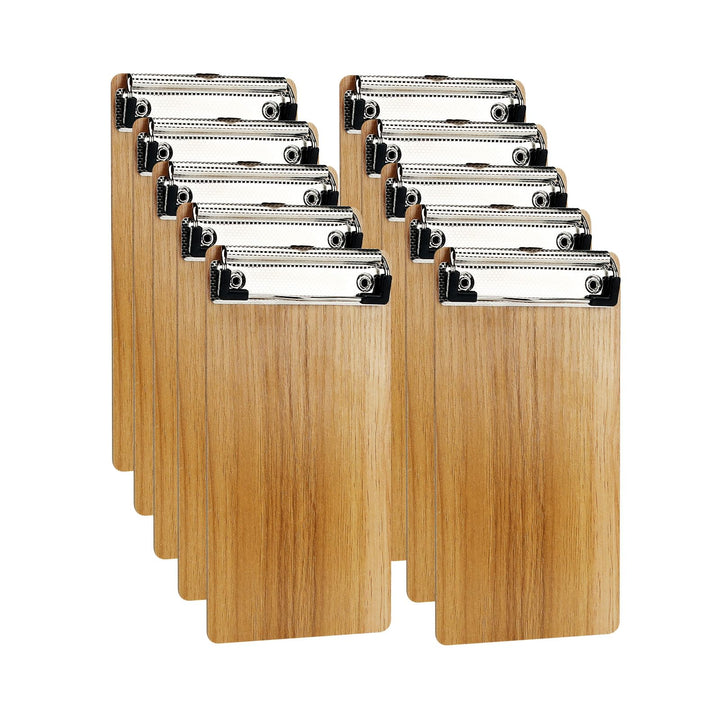 (10 Stück) A6 Klemmbrett Holz A6,Schreibbrett Klemmbrett mit Metalklemme und Aufhängeose, A6 Schreib