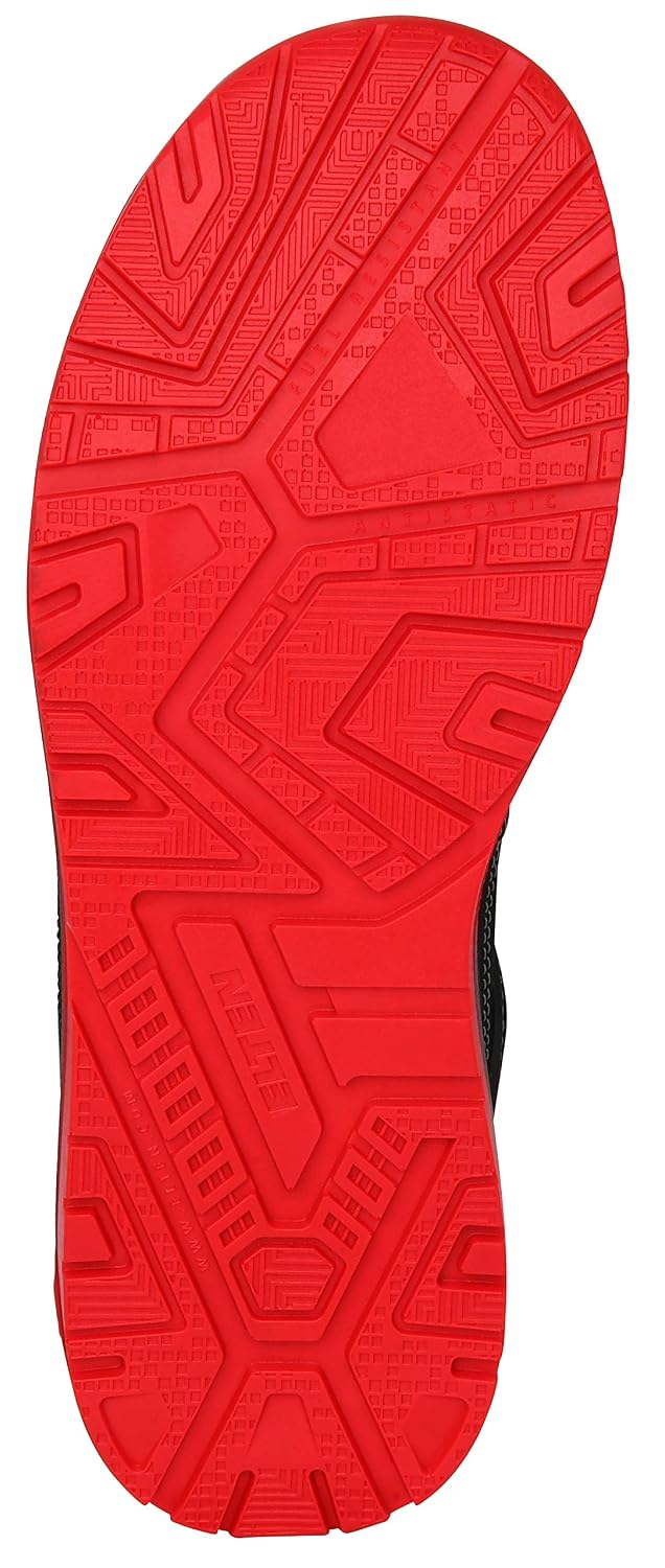 ELTEN Sicherheitsschuhe MAVERICK black-red Low ESD S3, Damen und Herren, Leder, Stahlkappe, leicht,