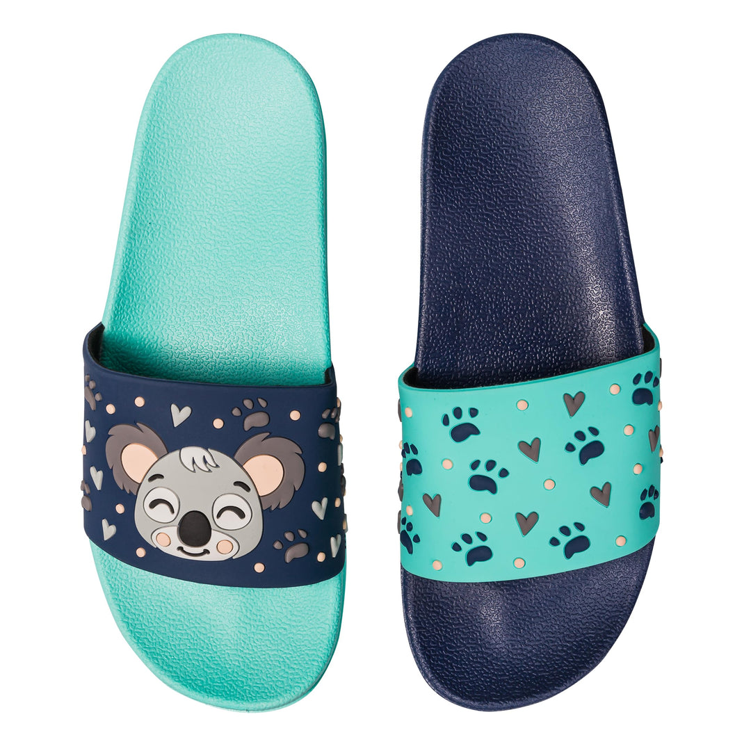 Dedoles Badeschuhe & Hausschuhe Damen Herren & Kinder Badesandalen lustige Designs Bücher Kaffee Par