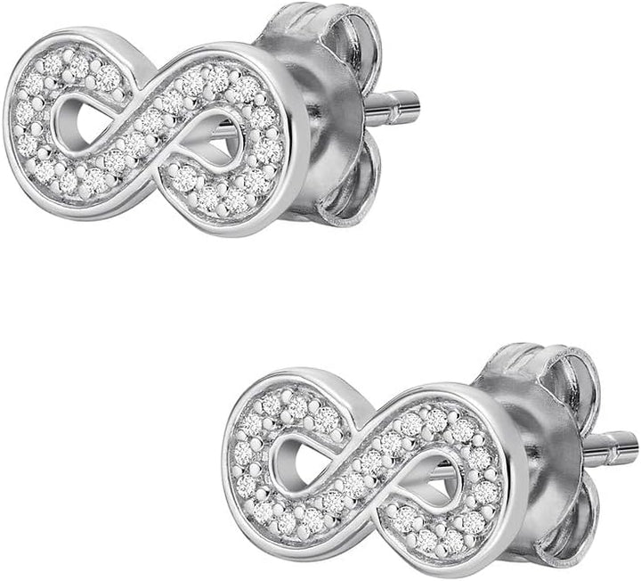 Fossil Damen Edelstahl oder Semi-Edelstein mit Lock Back Verschluss Ohrringe Gebürstetes Silber, Geb
