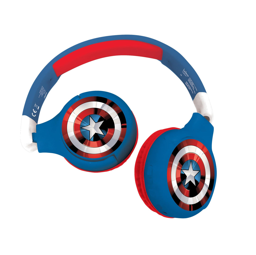 Lexibook Avengers Marvel 2-in-1-Bluetooth-Kopfhörer für Kinder - Stereo Wireless Wired, Kindersicher