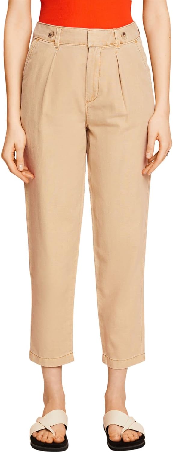 ESPRIT Damen Hose 30 285/Sand, 30 285/Sand