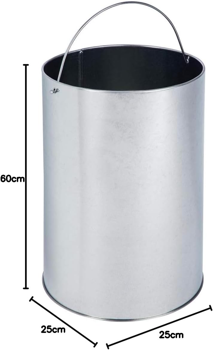 SVITA Standaschenbecher 30 Liter mit Mülleimer Aschenbecher Abfalleimer mit Inneneimer (Grau), Grau