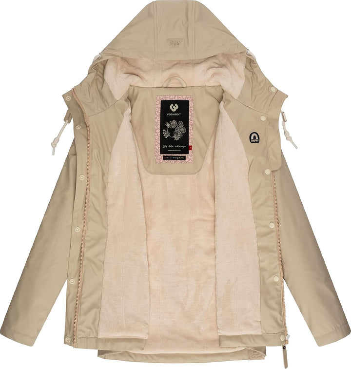 Ragwear Damen Winterjacke kurze Regenjacke wasserdicht warm gefüttert mit Kapuze Marge XS-6XL XS San
