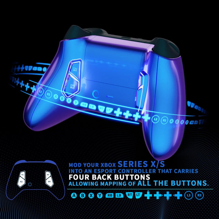 eXtremeRate Victor X Remap Kit für Xbox Series X/S Controller,6 Remap Profiles&Ergonomisches Rücken