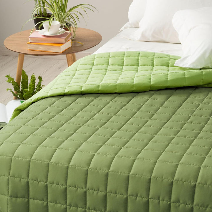 Caleffi Tagesdecke für Frühling, Doppelbett, Modern, Grün, aus Mikrofaser, 76629 160 x 190 cm Grün,