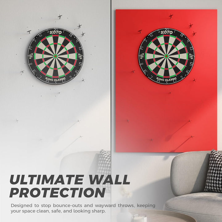 KOTO - 4pcs. Dart Surround, langlebige Dart wandschutz, verhindert Schäden, Eva 6PCS Quadrat Rot, 6P