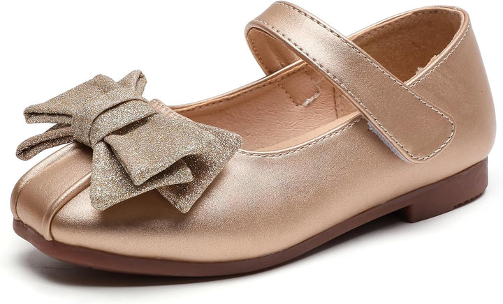 DADAWEN Klein Mädchen Mary Jane Ballerinas Prinzessin Taufschuhe 31 EU Gold, 31 EU Gold