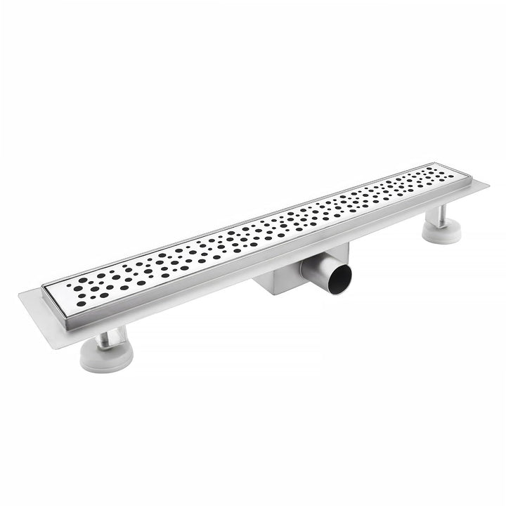 Duschrinne 100 cm, Blase Duschrinne extra flach, Edelstahl Bodenablauf Komplettset mit Siphon Haarsi