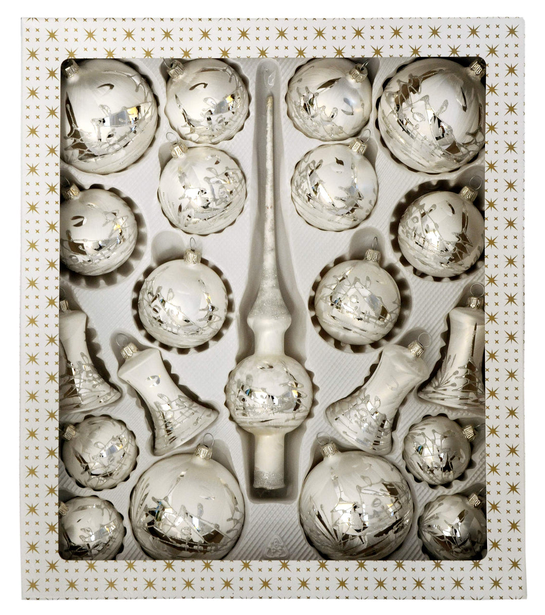 Jingle Bells Lauscha Christbaumkugel Sortiment 21teilig Weihnachten, Winterzauber