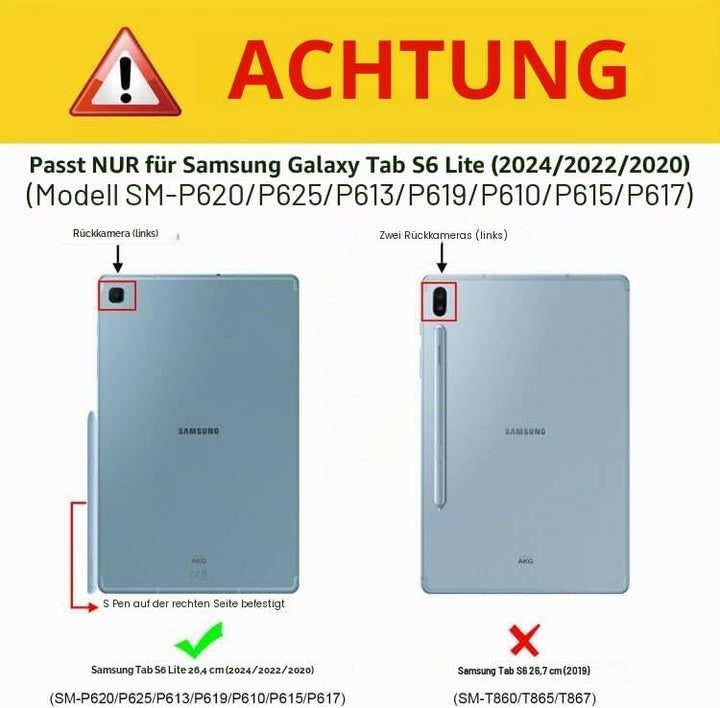 Fintie Tastatur Hülle für Samsung Galaxy Tab S6 Lite 10,4 Zoll 2024/2022/2020 Tablet mit Magnetisch