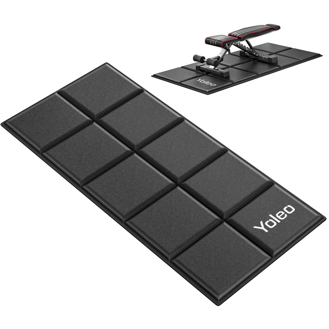 Yoleo Faltbare Bodenschutzmatte-160x75cm Laufband Matte, Schalldämmend Rutschfester Bodenschutz für