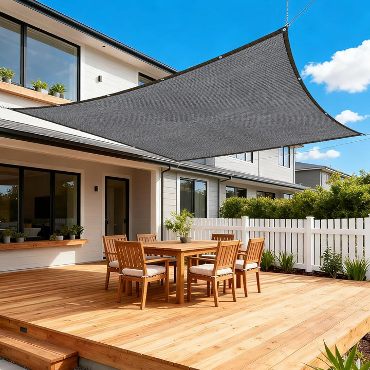 4x6m Garden Sonnenschutznetz, Schattierungsnetz mit ösen Beschattung für Terrassenüberdachung Sonnen