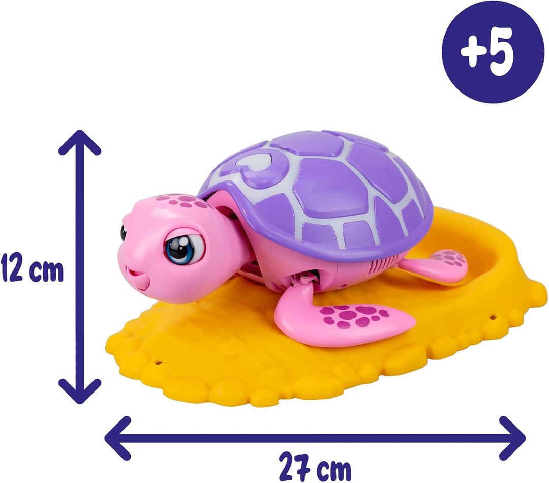 Bizak Speichern Sie die rosa Schildkröte, interaktives Haustier für Jungen und Mädchen, unboxing Erf
